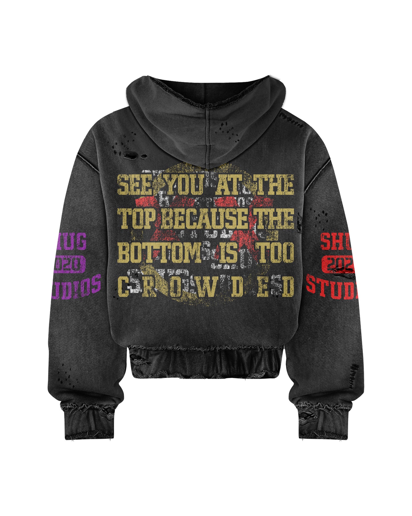 ( Distressed Shug Hoodie (2 colors)