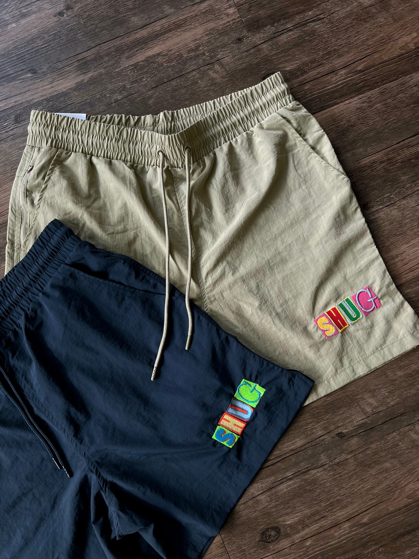 ( Colorblock Nylon Shorts