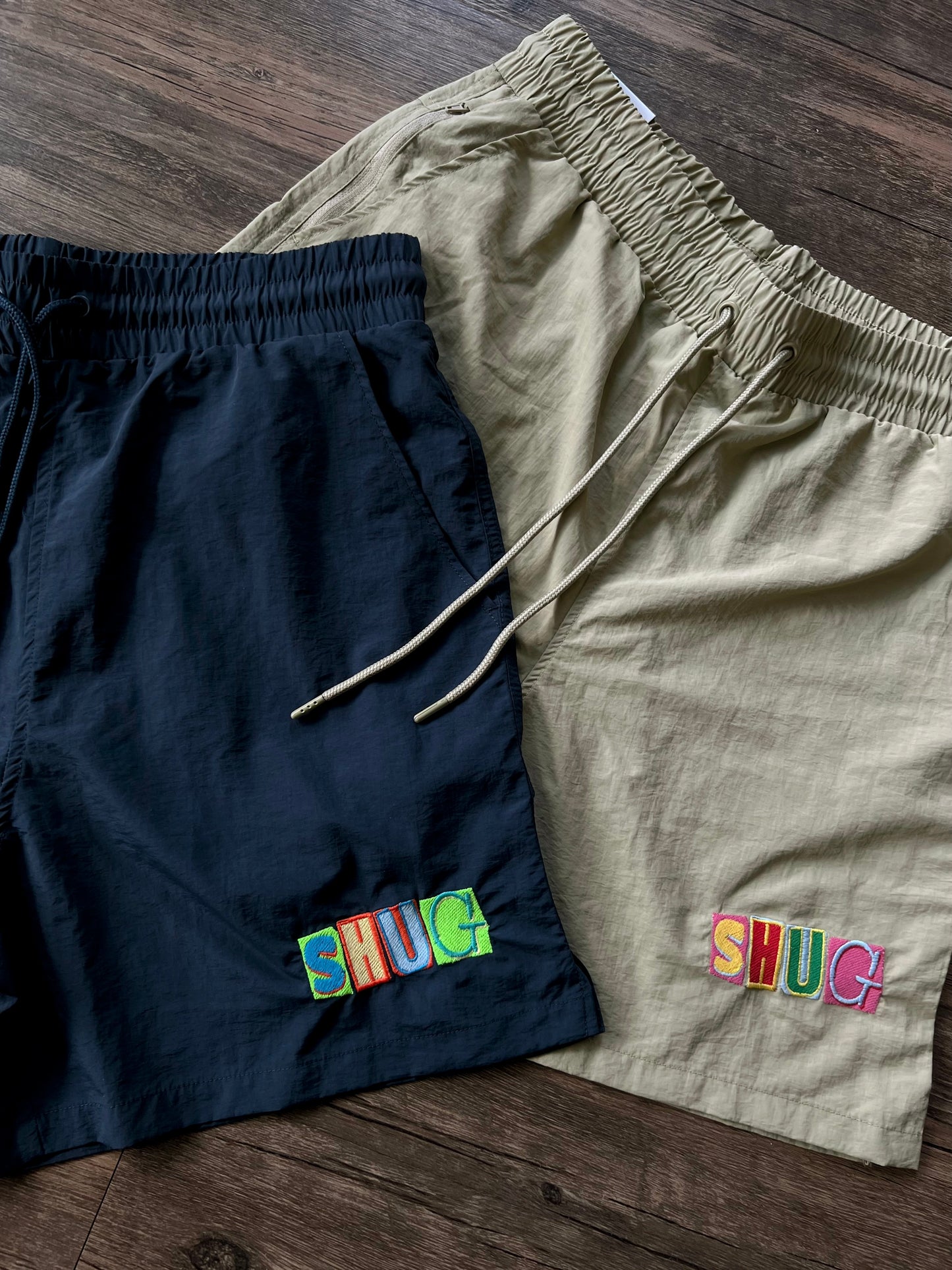 ( Colorblock Nylon Shorts